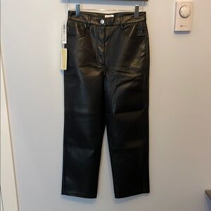 Wilfred Black Faux Leather Pants